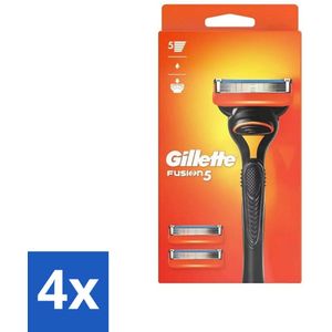 Gillette - Fusion 5 - Scheermesje - Ergonomisch ontwerp - 2 Extra Navulmesjes - Voordeelverpakking - 4 stuks