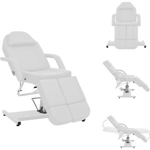 vidaXL Massagetafel - Massagetafels - Schoonheidssalonbed - Schoonheidssalonbedden - Behandelstoel 180x62x78 cm kunstleer wit