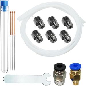 Hardstalen sproeiers set - 6 stuks van gehard staal 0.8 mm met Accessoires