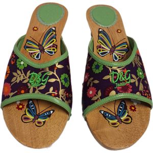 D&G WOOD SLIPPER MET FLEURIL BOVENDECK SIZE 39