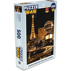 Puzzel Goud - Eiffeltoren - Las Vegas - Legpuzzel - Puzzel 500 stukjes