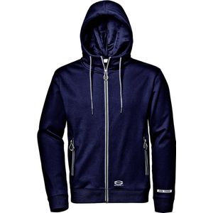 SIR SAFETY BAT Hoodie Rits Werktrui HEREN Veiligheidstrui Blauw - Thermisch - Katoen Polyester