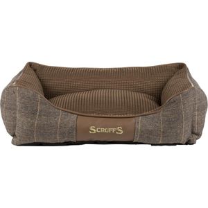 Luxe Tweed Hondenmand met Chenille Voering - Scruffs Windsor - Kleur: Bruin, Maat: Small