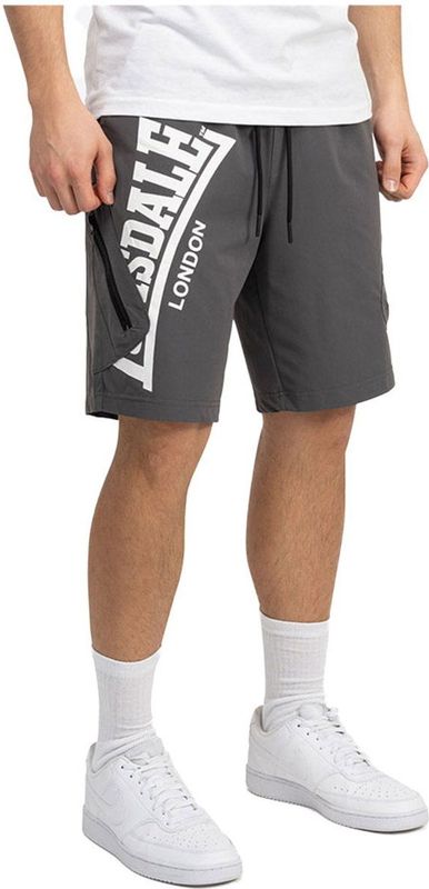 Lonsdale - Alresford Shorts - Korte Broeken - Anthraciet/Wit