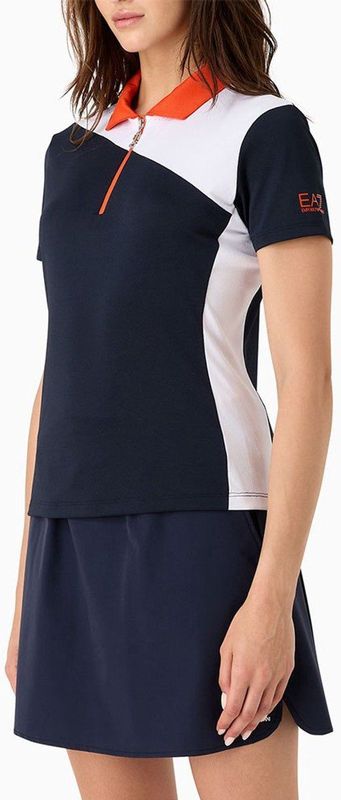 Ea7 Emporio Armani 3dtf06_tjldz Korte Mouw Poloshirt Blauw L Vrouw