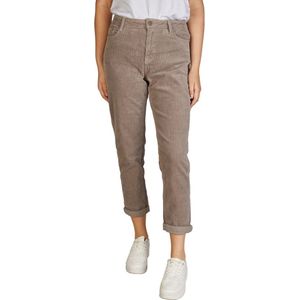 DENIMFY Dames Cord DFLisa tapered Grijs M Volwassenen
