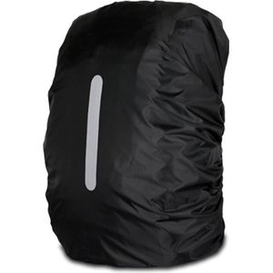 CVD® High Quality Flightbag Regenhoes Waterdicht voor Backpack Rugzak Reflecterend - 30-35 Liter Regenhoes – met reflectie Zwart