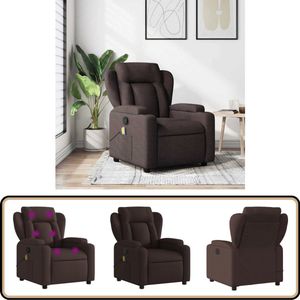 vidaXL Massagestoel - Verstelbaar - Donkerbruin Massagestoel - Massagestoelen - Zitstoel - Leunstoel