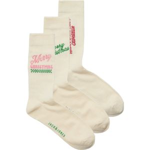 JACK&JONES ADDITIONALS JACXMAS CARTOON TENNIS SOCKS 3 PACK Heren Sokken - Maat ONE SIZE