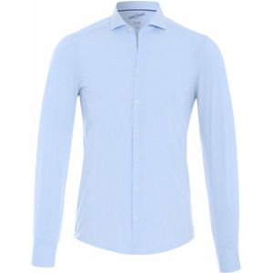 Pure - H.Tico The Functional Shirt Strepen Blauw - Heren - Maat 39 - Slim-fit