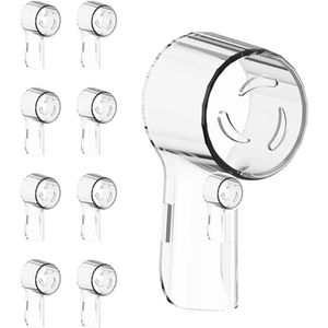 Allecto plus - Elektrische Tandenborstel Hoofd Beschermende Cap - Set van 10 - Transparant - Stofdicht - Geschikt voor BORAL-B EB17 EB20 EB18 D12