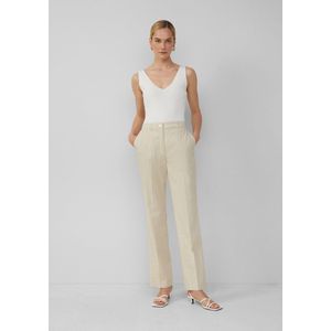 Broek - Geraffineerde Broek met Rechte Pijpen - Katoenmix - Normale Pasvorm