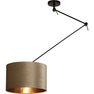 Lumidora Hanglamp 30921 - CHARLOTTE - E27 - Zwart - Koper - Taupe - Metaal - ⌀ 45 cm