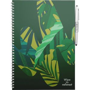 MOYU - Safari Nights Notebook - Uitwisbaar Notitieboek A4 Hardcover - Multifunctionele pagina’s - Inclusief uitwisbare pen, houder en wisdoekje