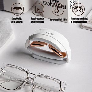 PGG Opvouwbaar Nekmassage Apparaat - 5 Verschillende Standen - Wit - Massagekussen - Warmte Massage Kussen - Nek massage Apparaat