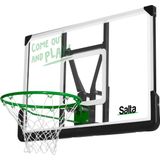 Salta Center Basketbalbord – Basketbalbord met dunkring voor wandmontage - Voor kinderen en volwassenen – Zwart