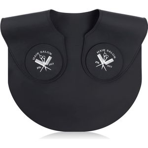 Kappershalsband, waterdichte siliconen haarkleurhalsband, kappersstylist tondeuse, verzwaarde rubberen haircut Neck Guard Neck Wrap, gids voor de aanpassing van de hals, zwart - lang