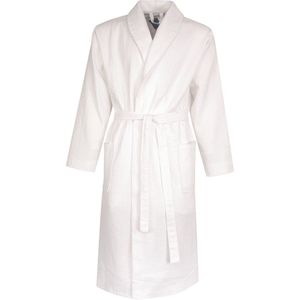 Paul Hopkins Heren Badjas - Wafel - 100% Katoen - Wit - Maat S