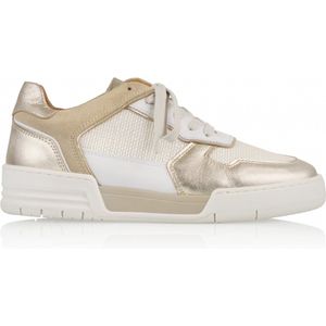 DWRS Label - Dames Sneakers Rugby Raffia - Sand Champagne - Maat 38