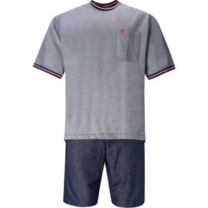 Marine blauwe heren shortama Hajo - Blauw - Maat - 48