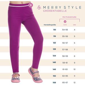 Merry Style Meisjes Lange Legging - van Katoenen - Vrijetijdsbroek - Sport - MS-MS10-337-LE-new - Marineblauw/Tijger - 110