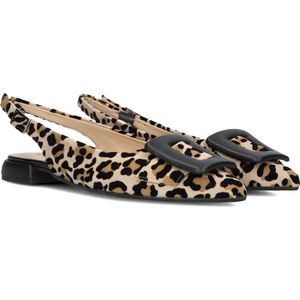 Notre-V - Model 12241 - Slingbacks - Panterprint - Suède - Beige
