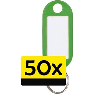 Sleutellabels Label Sleutel Sleutelhanger Gekleurde Bagagelabel Sleutelhanger Reislabel - Groen - 50 Stuks.