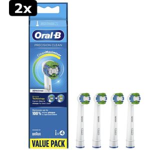2x Oral-B Opzetborstel Precision Clean 4 Stuks