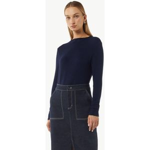 comma - T-Shirt - Gestructureerd Jersey - Lange Mouwen