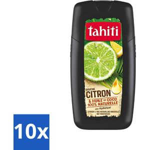 Tahiti - Douchegel - Citroen & Kokosolie - Hydraterend - 250 ml - Bulkverpakking - 10 stuks