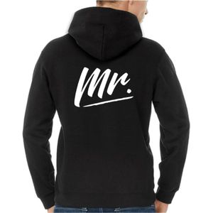 Mr & Mrs Hoodie Sweater (Mr - Maat XL) | Koppel Cadeau | Valentijn Cadeautje voor hem & haar
