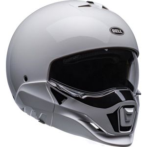 Bell Broozer Duplet Solid Gloss White XL - Maat XL - Helm