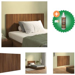 vidaXL Hoofdbord 120x1-5x80 cm bewerkt hout bruineikenkleurig - Bedonderdeel - Inclusief Houtreiniger en verfrisser