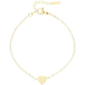 OOZOO Jewellery - Goudkleurige armband met een hart - SB-1040