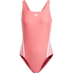 Adidas 3-stripes badpak in de kleur roze.