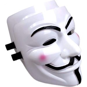 Anonymous Masker - Wit - V for Vendetta - Guy Fawkes - Halloween - Carnaval - 4 stuks