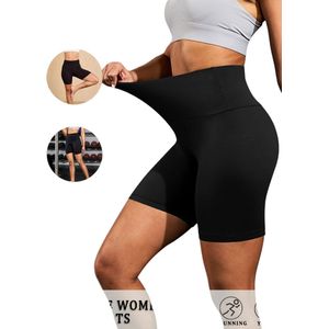 Nivard Biker Short Dames - Korte Legging - Lange Onderbroek - Bikershort - Met Pijpjes - Zwart - Maat XS