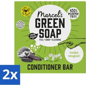 Marcel's Green Soap - Conditioner Bar - Tonka & Muguet - Krachtige werking - 60 gr - Voordeelverpakking - 2 stuks