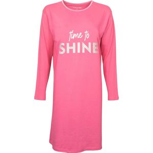Temptation Dames Bigshirt - Time To Shine Print - Roze - Maat S