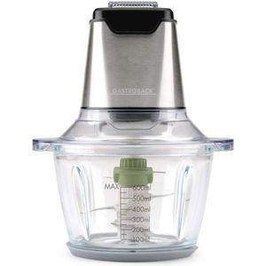 Mini Hakmolen met Glazen Container - 400 Watt, Roestvrij Stalen Messen, Ideaal voor Groenten, Fruit en Noten