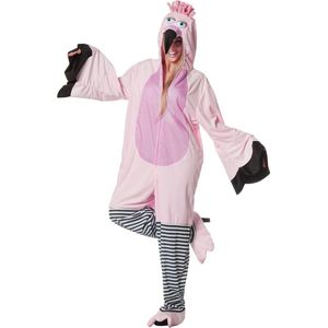 Wilbers & Wilbers - Arend & Struisvogel & Uil & Kraai & Aasgier & Toekan & Flamingo Kostuum - Flanny De Flamingo Kostuum - roze - Maat 40 - Carnavalskleding - Verkleedkleding