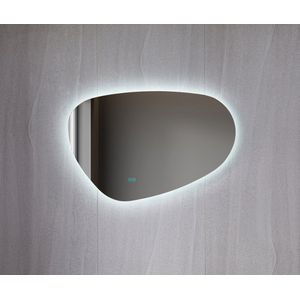 Bella Mirror - Spiegel met verlichting - Badkamerspiegel asymmetrisch - Antivocht – Anticondens – Ledverlichting - 60 x 90 cm