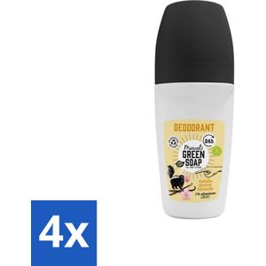 4 x Marcel's Green Soap - Deodorant Roller - Vanilla & Cherryblossom - Langdurige frisheid - 50 ml - Deodorant - Natuurlijke Deodorant - Vegan Deodorant - Aluminiumvrij Deodorant - Duurzame Deodorant