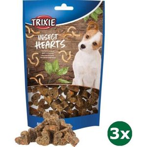 3x80 gr Trixie insect hearts met meelwormen hondensnack