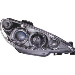 AutoStyle Set Koplampen passend voor Peugeot 206 2002- incl GTi 1999- - Chroom - incl. Angel-Eyes