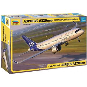 1:144 Zvezda 7037 Civil Airliner Airbus A320neo Plastic Modelbouwpakket
