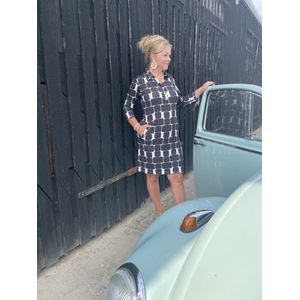 Angelle Milan - Lieke - Jurk - Donkerblauw