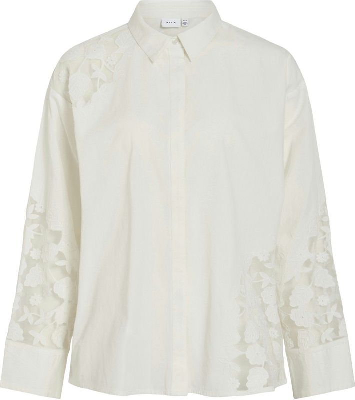 VILA - Vicamina - Blouse - Ecru - 100% Katoen