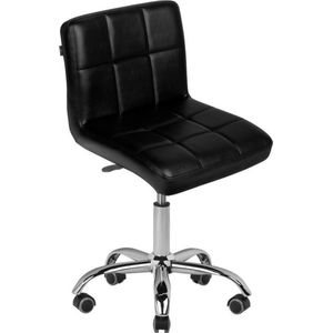 Mega Beauty Shop® Salon kruk met rugleuning zwart