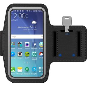 MMOBIEL Sport / Hardloop Armband - voor Samsung - Ook Geschikt voor iPhone, Huawei, Xiaomi etc. - Lengte 140 mm & Breedte 75 mm - Zwart